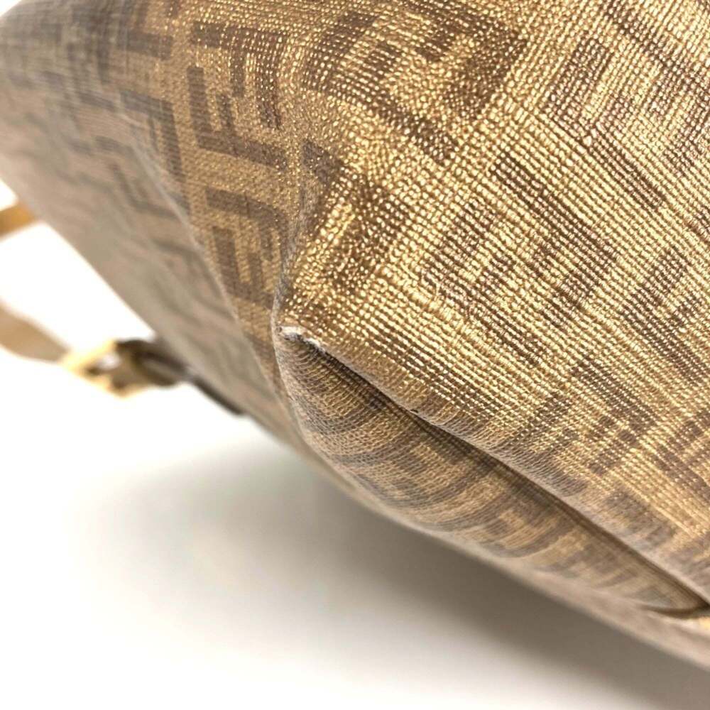 FENDI Gold Leather Zucca Shoulder Bag - Picture 16 of 16